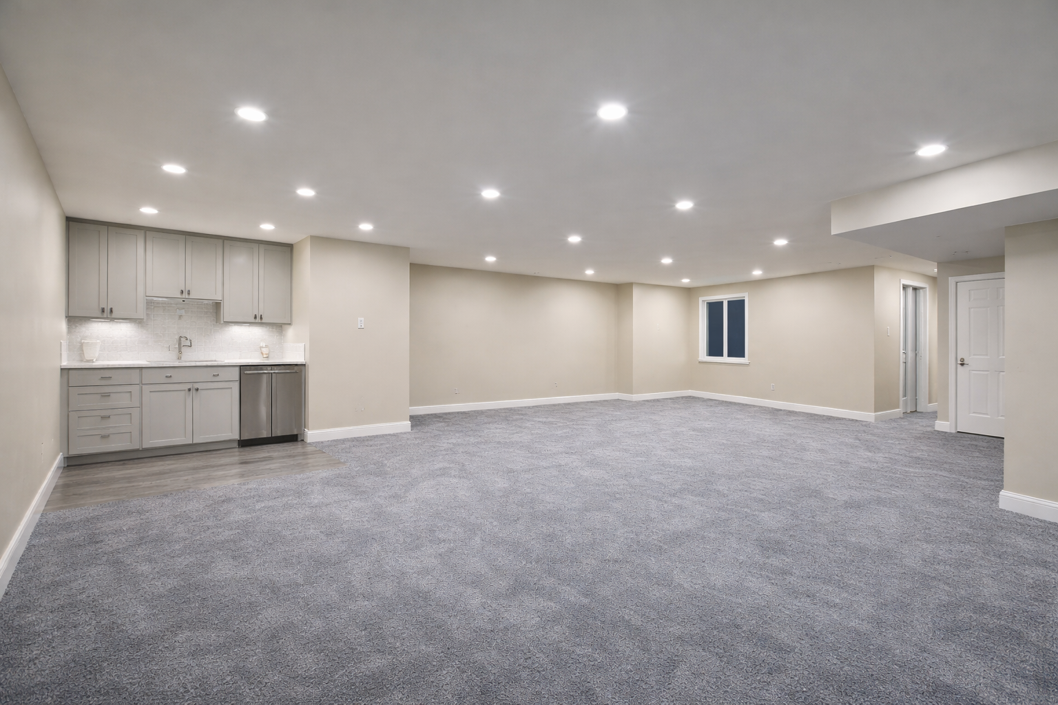 Beautiful basement renovation by Griffin Renovation